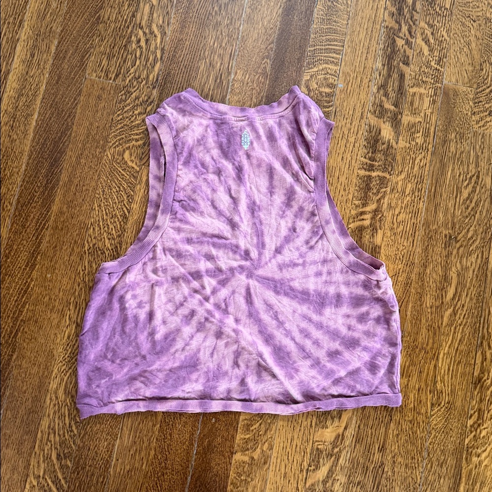 Free People Tie-Dye Cropped Muscle Tank Top